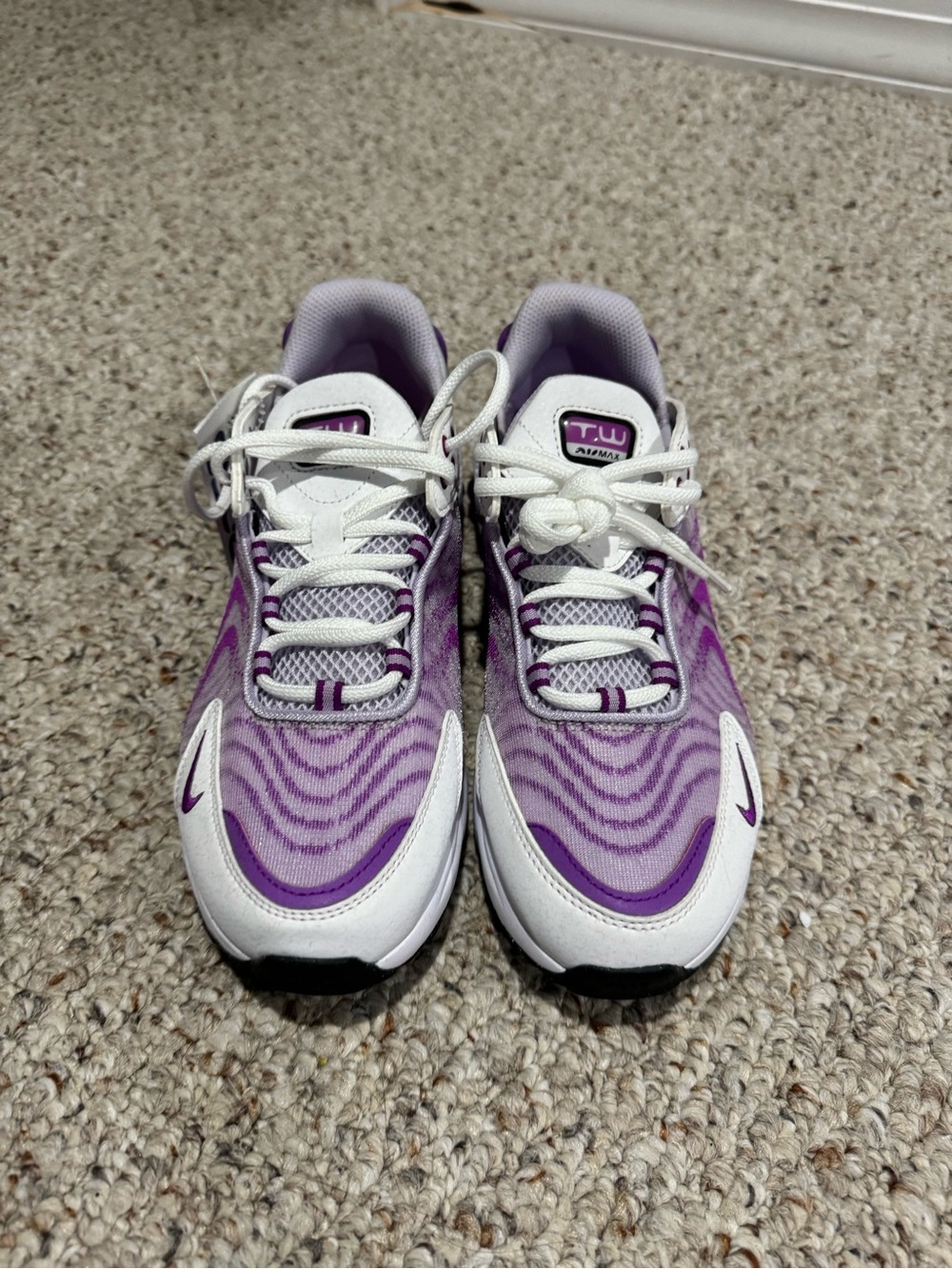 Nike TW Air Max Purple and White Athletic Sneakers
